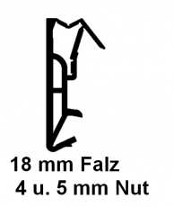 Holzfensterdichtung H - 18 - Silikon