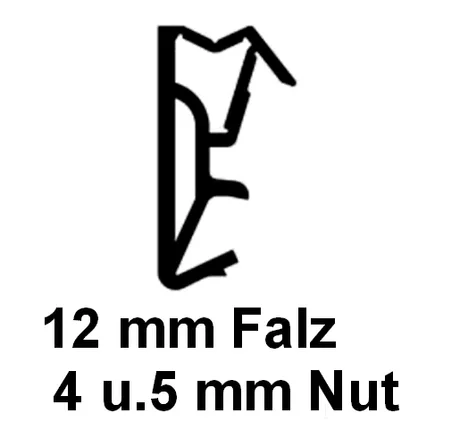 Holzfensterdichtung mit Hohlkammer DT 1245 für 12 mm Falzhöhe