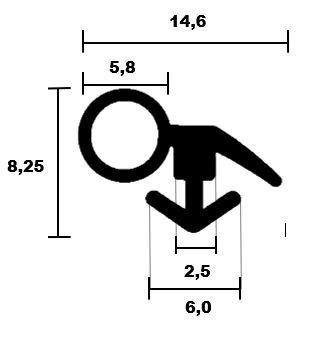 Kömmerling Fenster Anschlagdichtung 0938 TPE