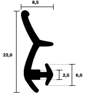 Fensterdichtungen Kömmerling 02 HR 6412