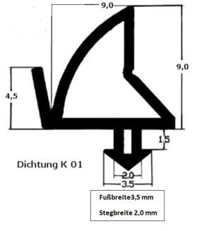 Fensterdichtungen - Universal aus Silikon KO1