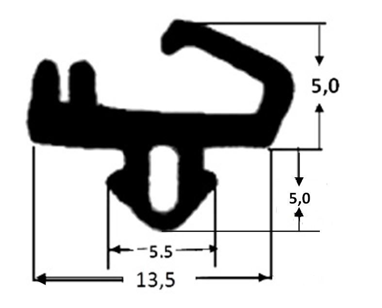 Schüco Fenster Rahmendichtung 224 523 TPE