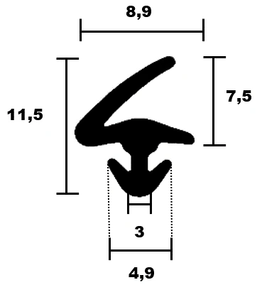 Fensterdichtung für Kunstofffenster 0415 TPE
