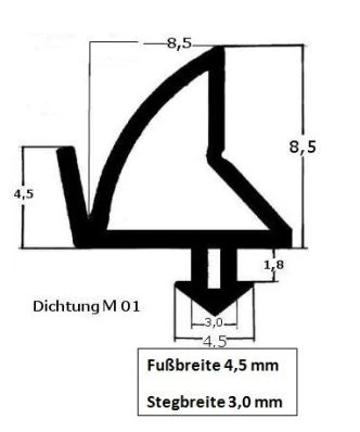 Fensterdichtungen - Universal aus Silikon MO 1