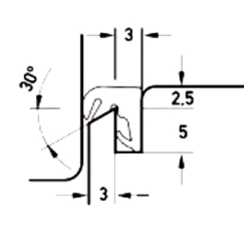 Holzfensterdichtungen HO - TSP 033 Überschlagsdichtung