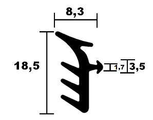 Kömmerling Verglasungsdichtung 1085 VG TPE