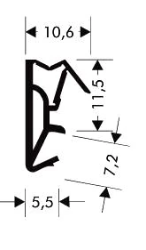 Holzfensterdichtung H 12 Silikon