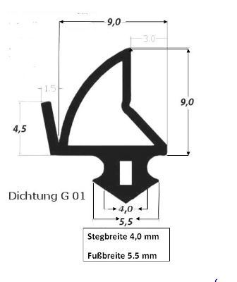 Fensterdichtungen - Universal aus Silikon GO1