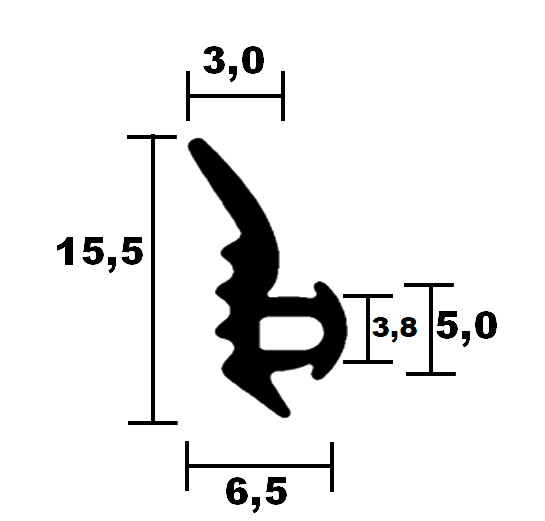 Fensterdichtungen Roplasto 02 - HR 6501