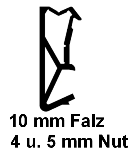 Holzfensterdichtung mit Hohlkammer DT 1045 für 10 mm Falzhöhe