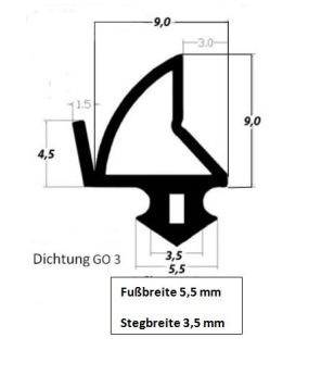 Fensterdichtungen - Universal aus Silikon GO3