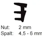 Schüco Alu - Verglasungsdichtung 224 065 VG - TPE