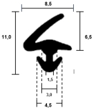 Fensterdichtung für Kunstofffenster 0415 TPE