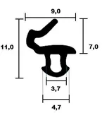 KBE Fenster Lippendichtung 8747 TPE