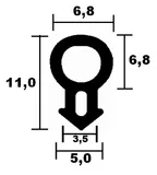 Fensterdichtung 2531 TPE - Schlauchdichtung