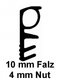 Flügelfalzdichtung mit runder Hohlkammer 0007 TPE