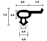 Schüco Fensterrahmen - Dichtung 6588 TPE