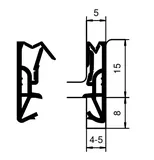 Holzfensterdichtung H 15 Silikon