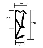 Holzfensterdichtung mit Hohlkammer DT 1045 für 10 mm Falzhöhe