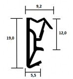 Holzfensterdichtung mit Hohlkammer DT 1245 für 12 mm Falzhöhe