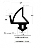 Fensterdichtungen -  Universal aus Silikon GO3