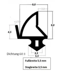 Fensterdichtungen -  Universal aus Silikon GO 3