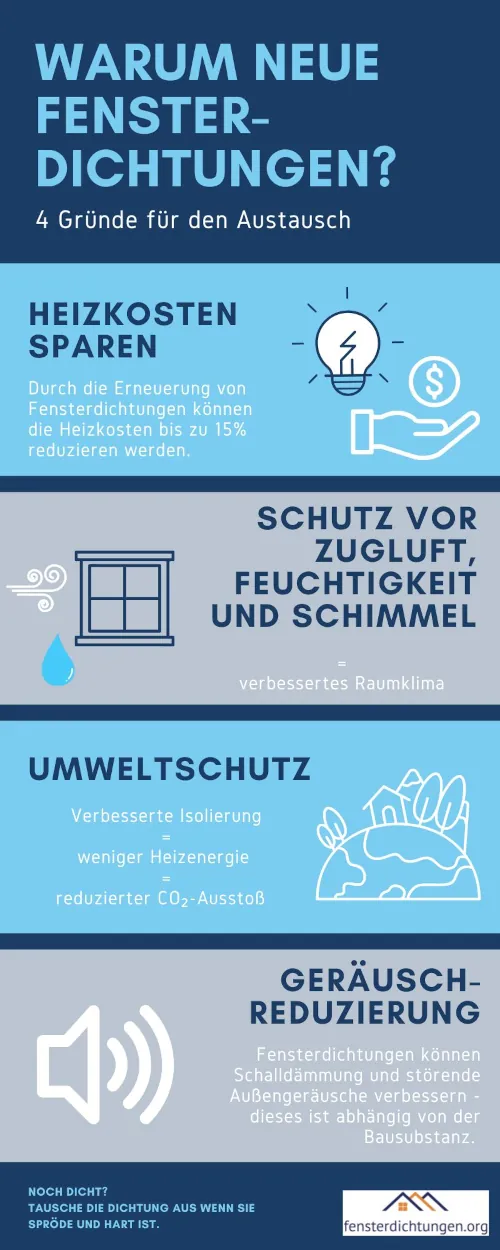 Warum fensterdichtungen Infografik